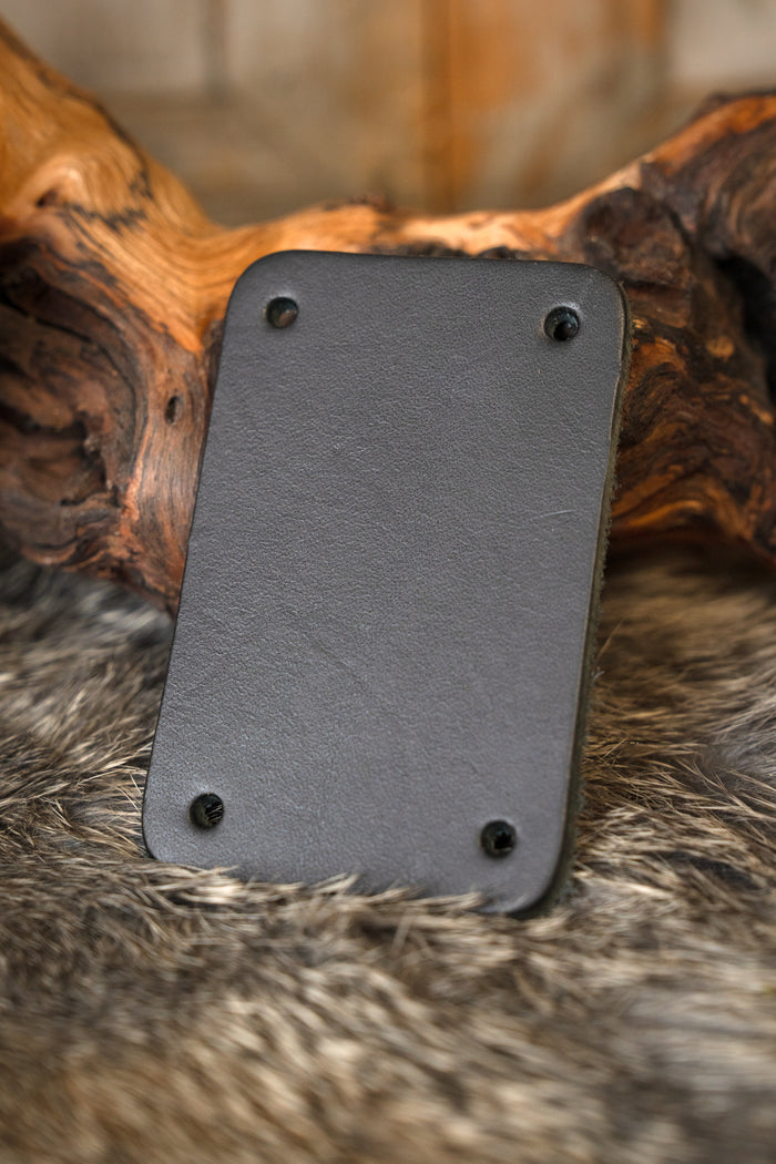 50x leather rectangular plate for lamellar armour, black