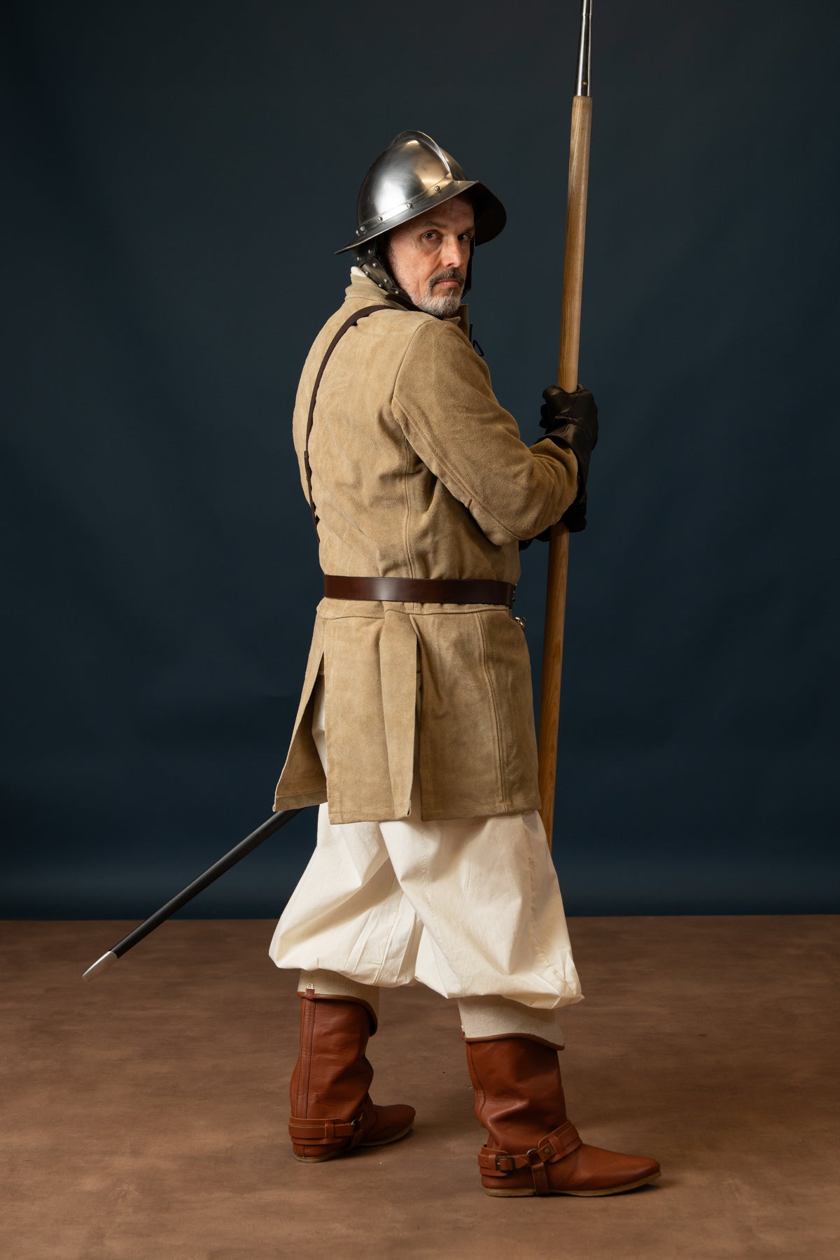17th Century Suede Jacket Tilly, Sand (Buffcoat)