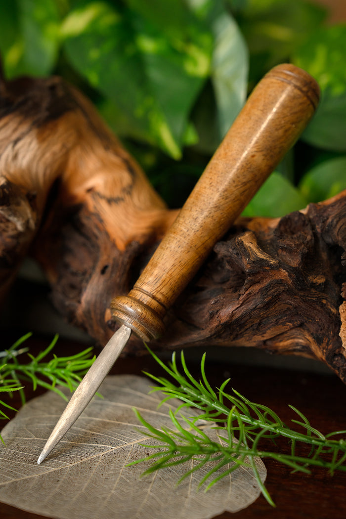 Early medieval leather awl Birka