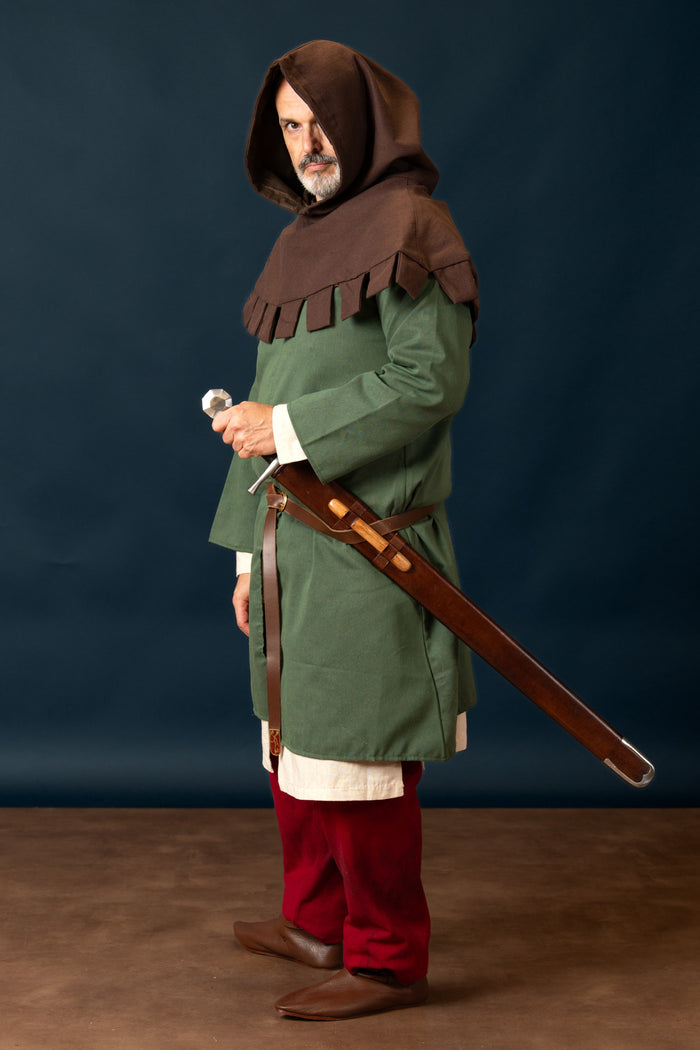 Medieval hood Thilo, brown