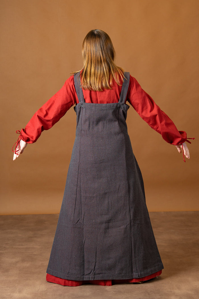 Viking hangeroc Frida, herringbone pattern, burgundy red