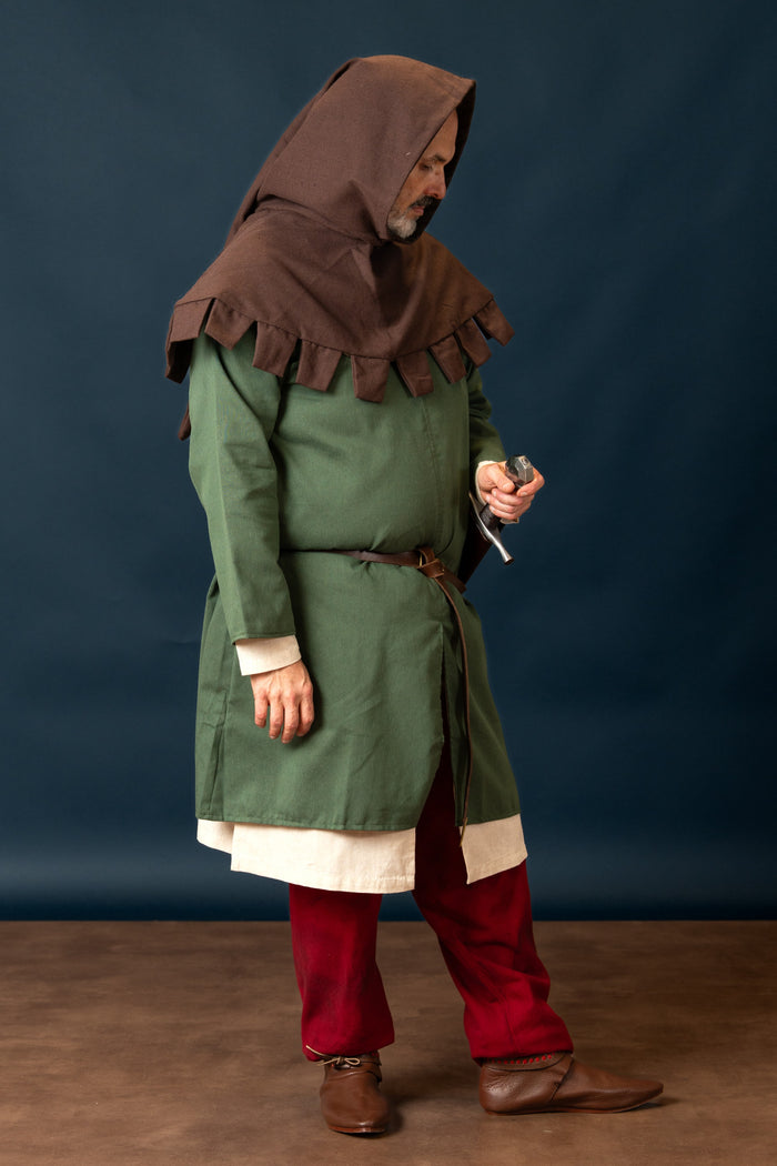 Medieval hood Thilo, brown