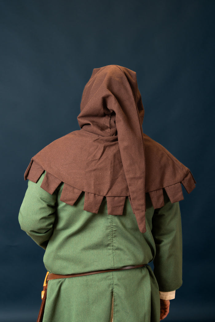 Medieval hood Thilo, brown