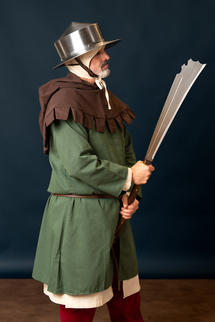 Medieval hood Thilo, brown