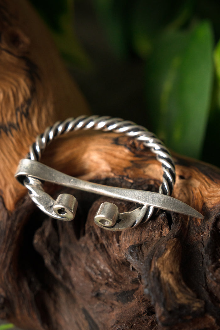 Viking horseshoe fibula Birka, silvered bronze
