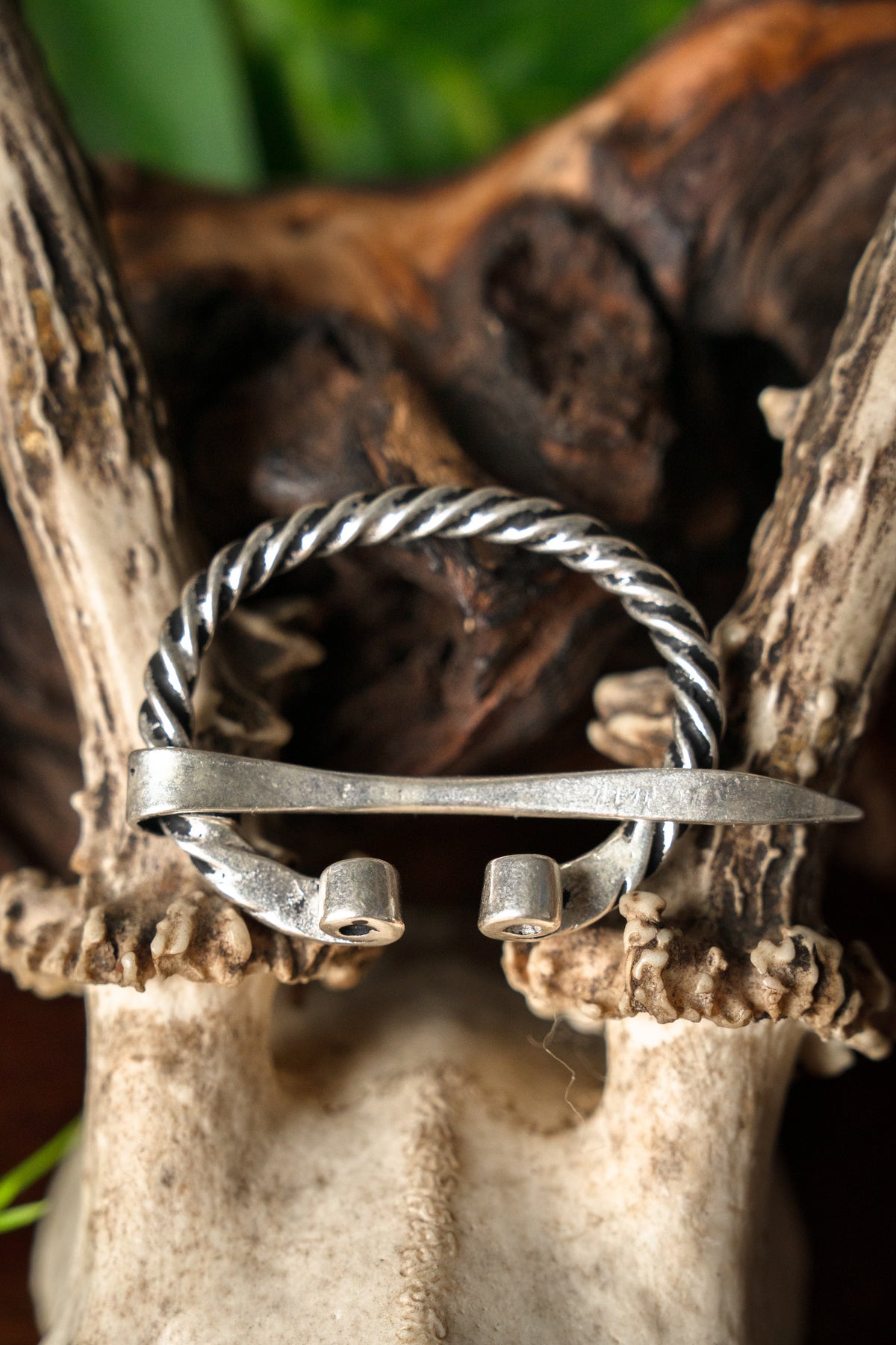 Viking horseshoe fibula Birka, silvered bronze