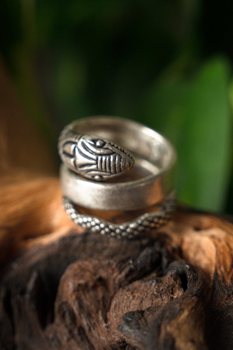 Romersk slangering, forsølvet bronze