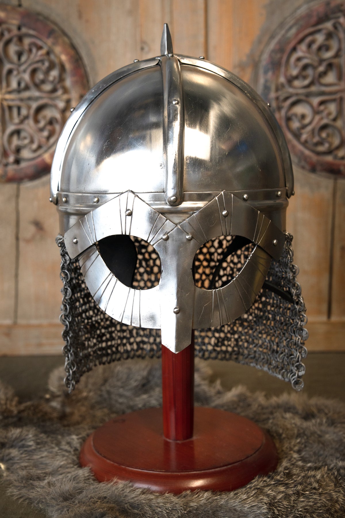 Viking spectacle helmet Gjermundbu, 2 mm (battle-ready)