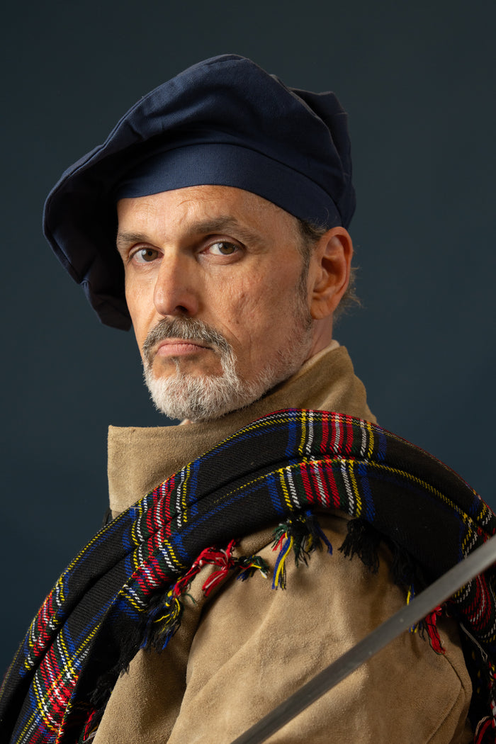 Cotton beret, blue