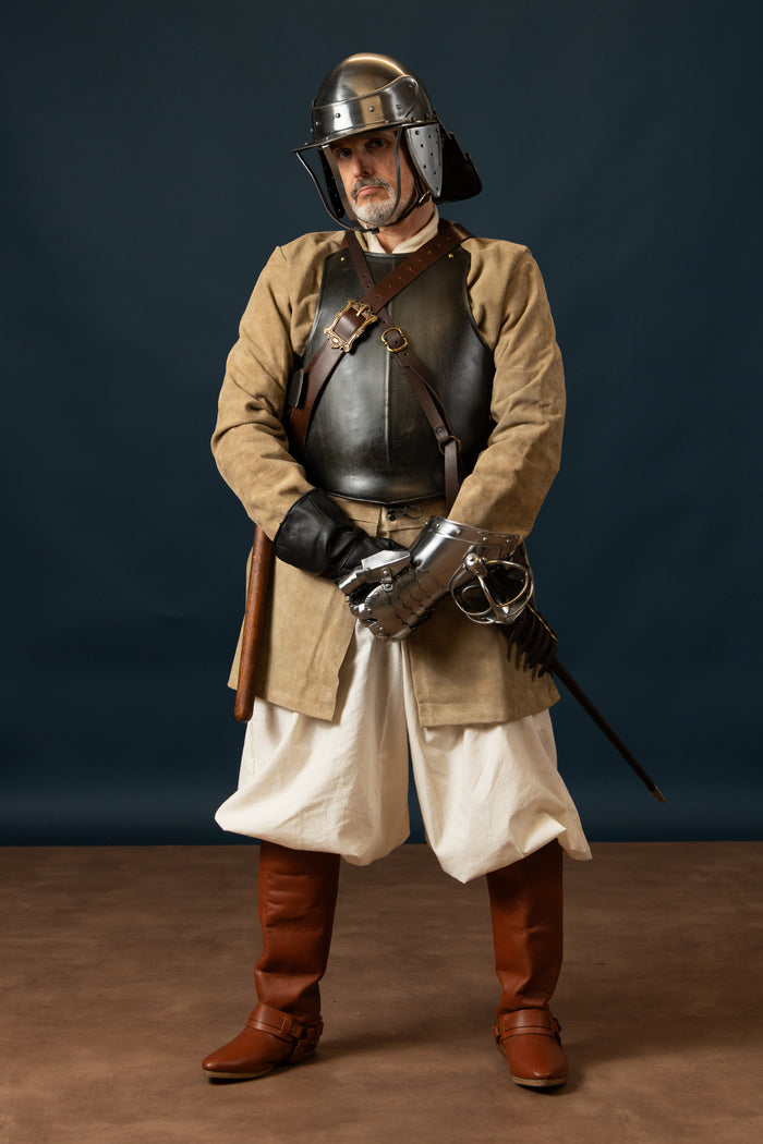 17th Century Suede Jacket Tilly, Sand (Buffcoat)