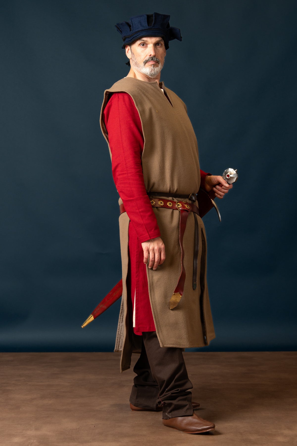 Cyclas, overdressed, Bernard, wool blend, brown