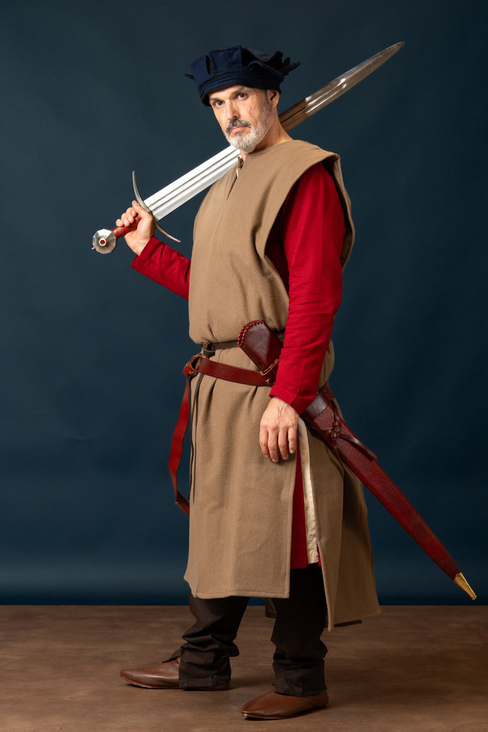 Gammelt Jern sword with scabbard, 13th century, semi-sharp