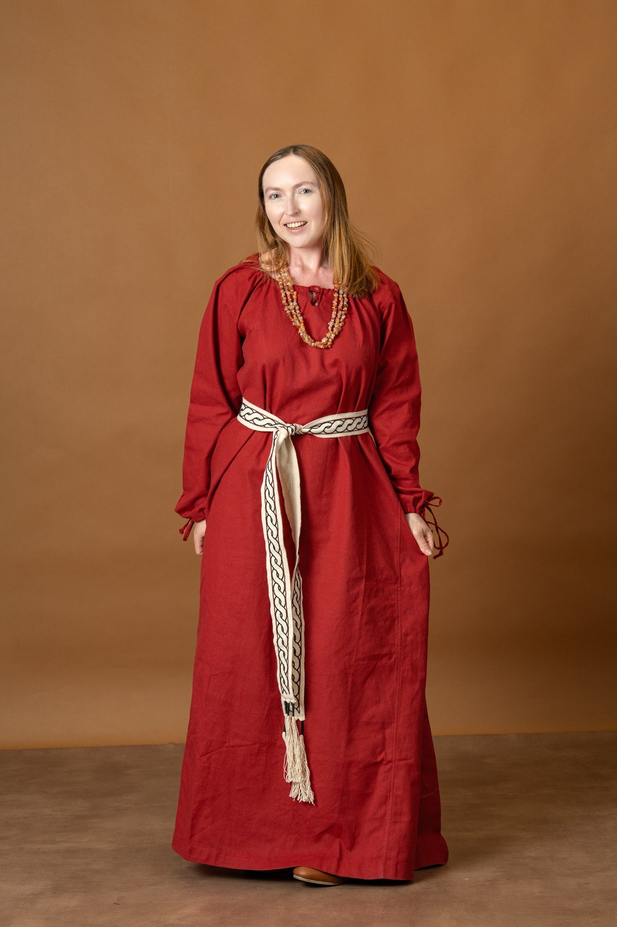 Matilda medieval chemise, underdress, red