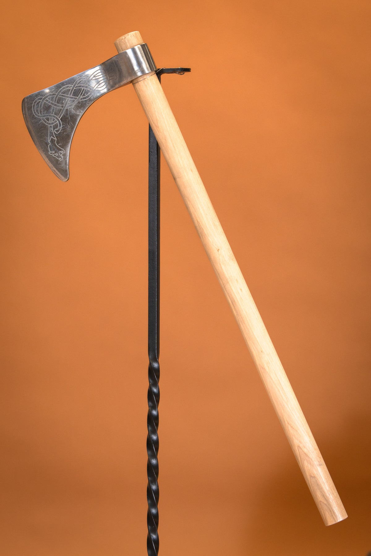 Viking axe, skeggox, engraved, type C, semi-sharp