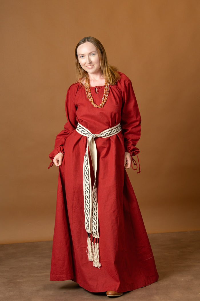 Matilda medieval chemise, underdress, red