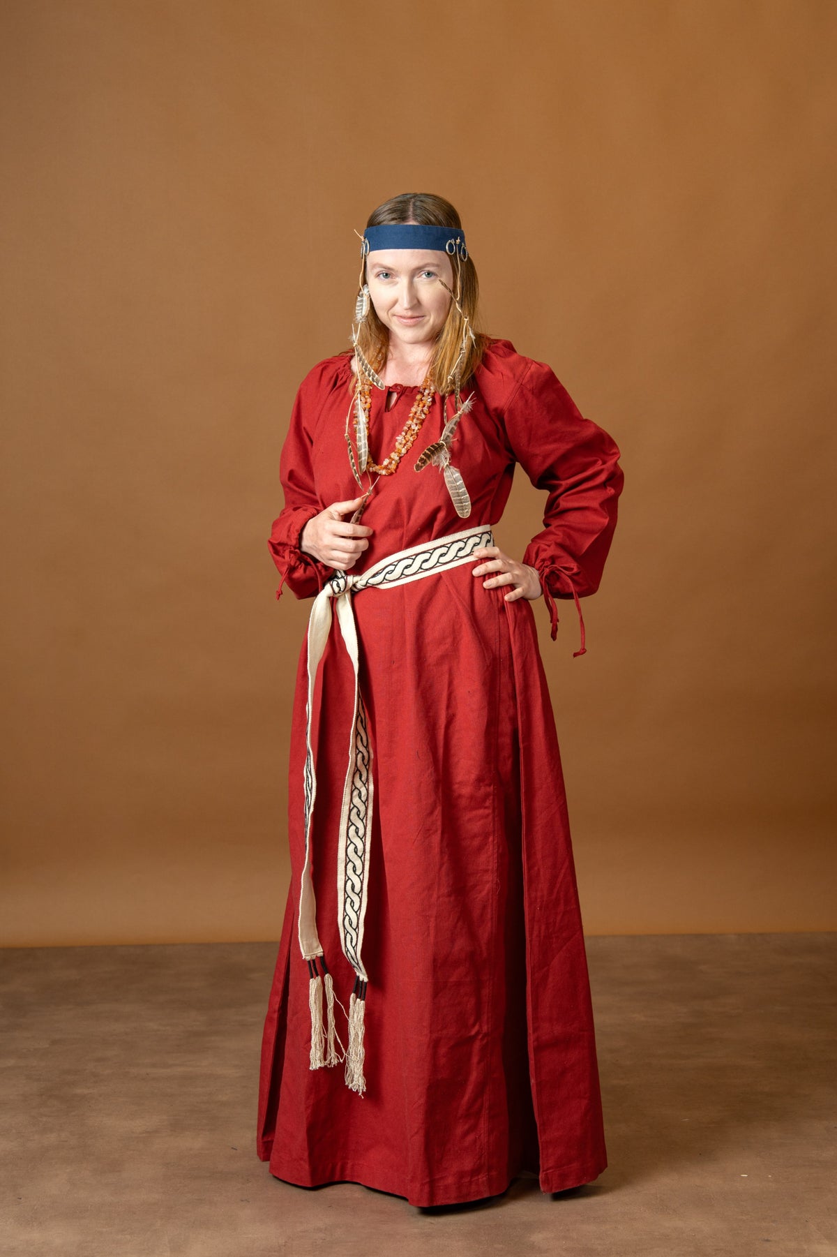 Matilda medieval chemise, underdress, red