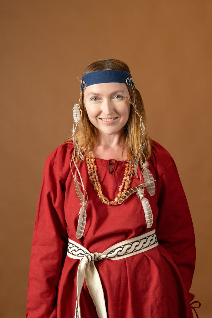 Matilda medieval chemise, underdress, red