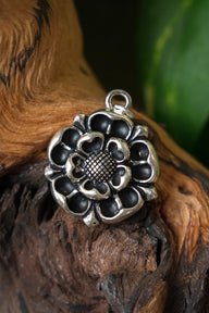 Tudor rose amulet, silvered bronze