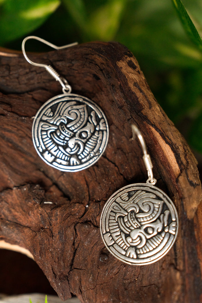 Viking earrings Birka, silvered bronze