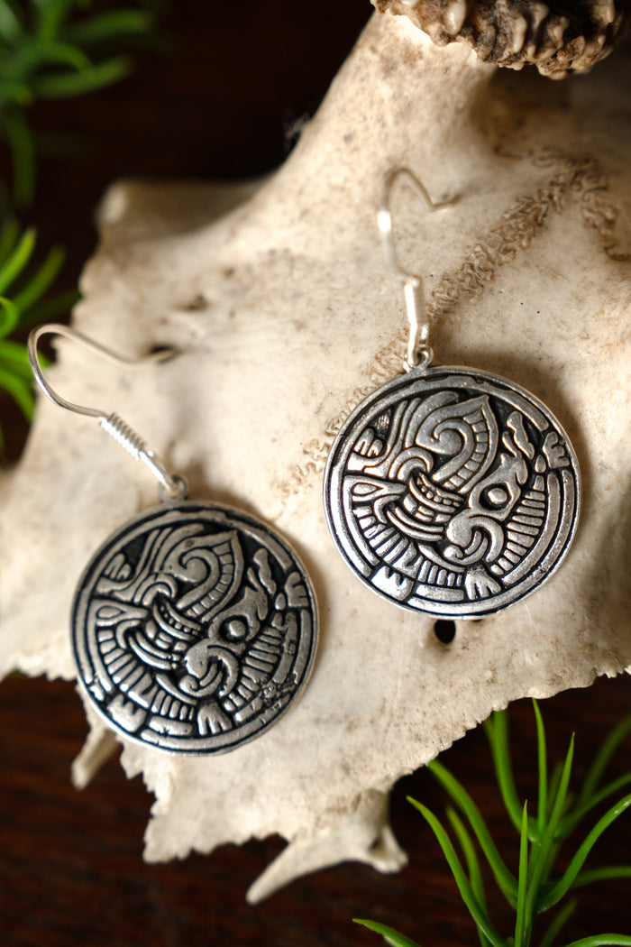 Viking earrings Birka, silvered bronze