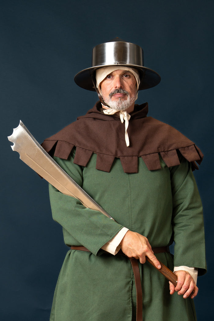 Medieval hood Thilo, brown