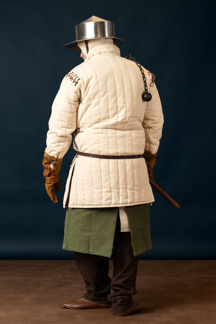 Long gambeson with detachable sleeves