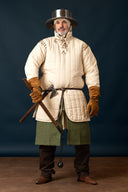 Long gambeson with detachable sleeves