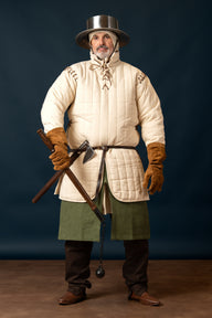 Long gambeson with detachable sleeves