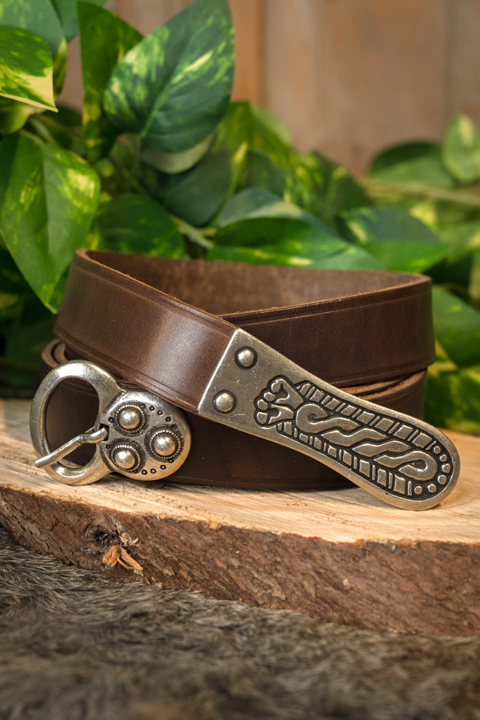 Alemanic belt, brown, silvered