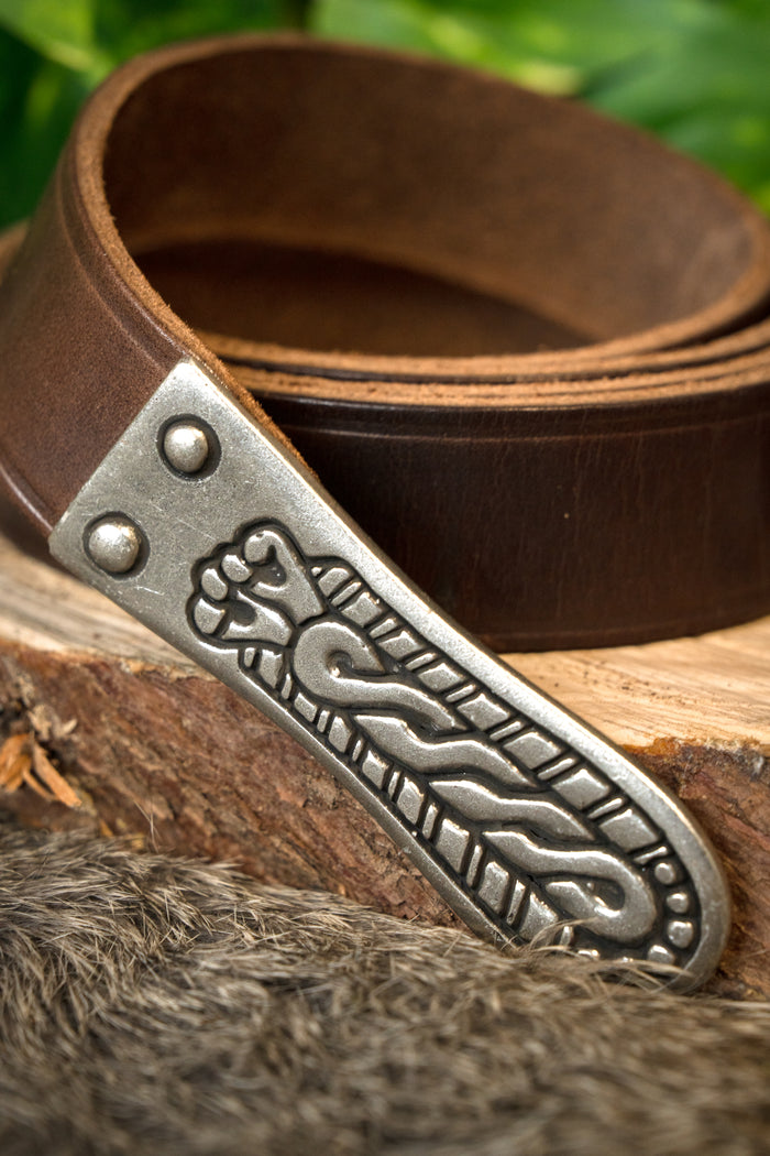 Alemanic belt, brown, silvered