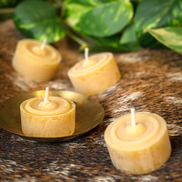 Beeswax tea lights, set of 10