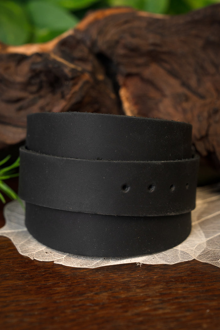 Bracelet with buckles, black, leather