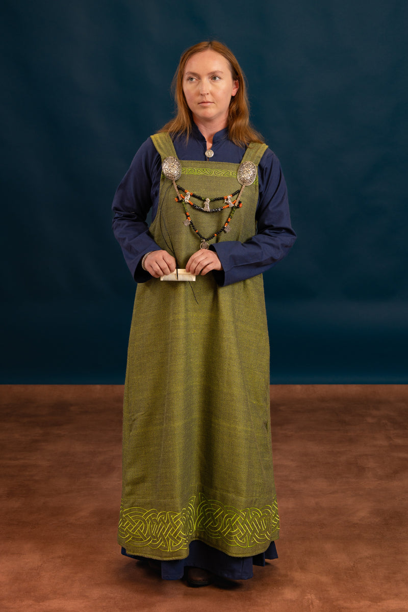 Hängerock Alva, Fischgrätmuster, grün