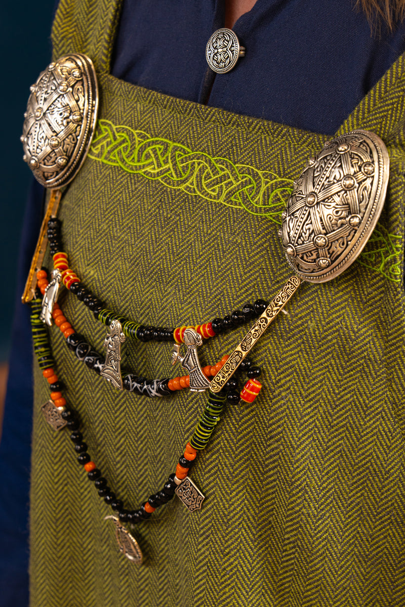 Hängerock Alva, Fischgrätmuster, grün