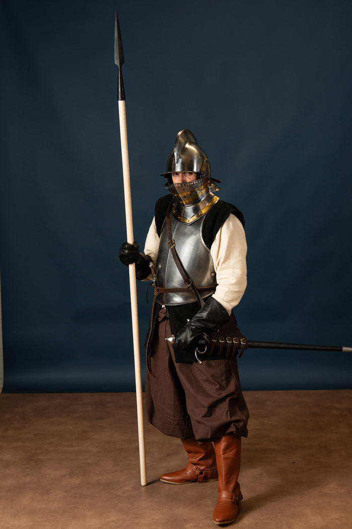 Tudor burgonet with falling buffe, 1.3 mm