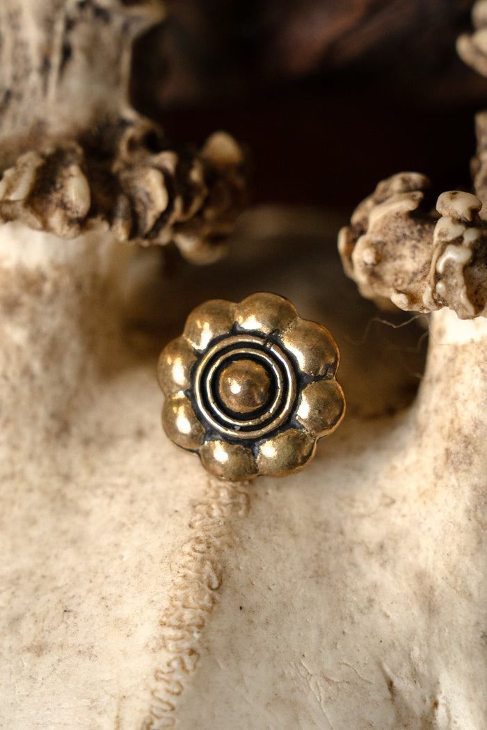17th century belt fitting eight-lobed backplate