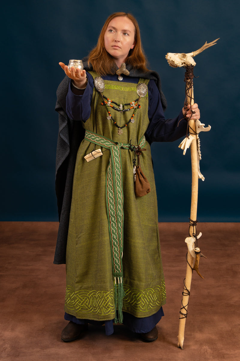 Hängerock Alva, Fischgrätmuster, grün