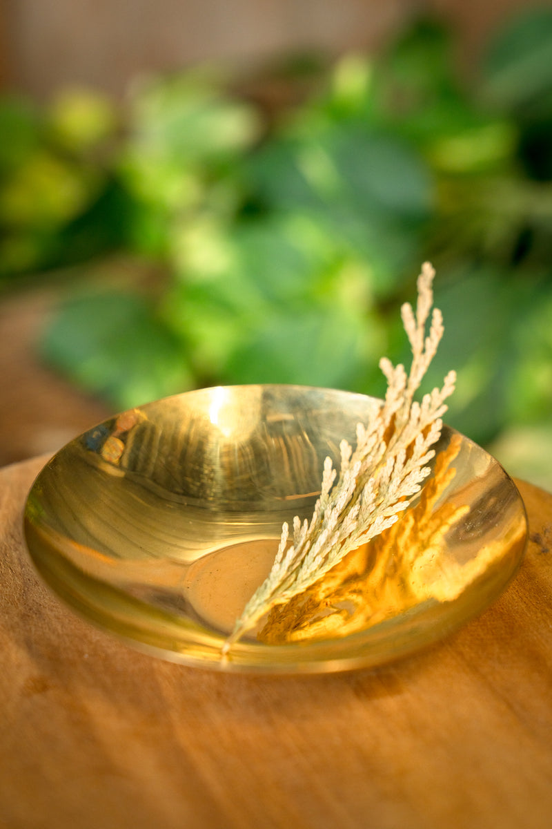 Brass incense bowl