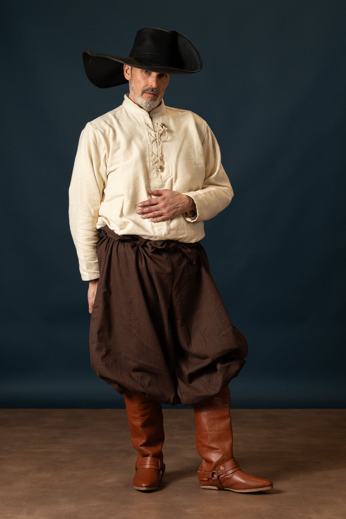 Thick cotton shirt, cream