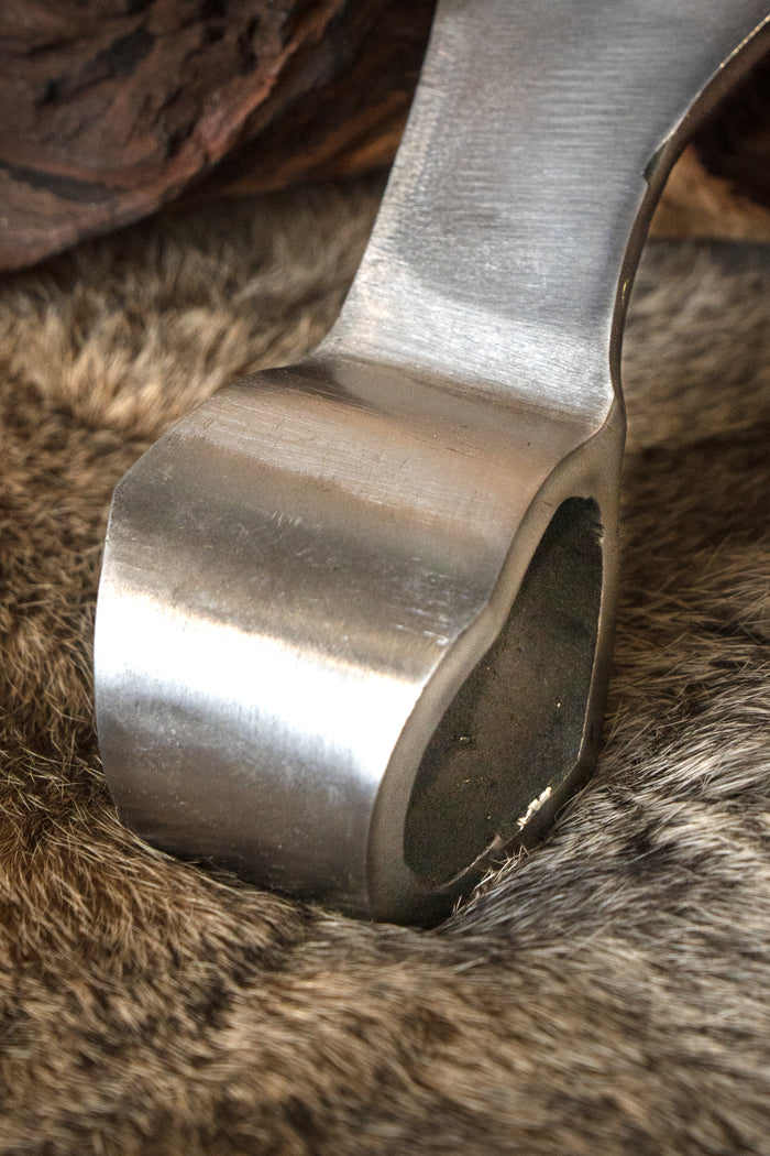 Viking bearded axe blade, type D, blunt (battle-ready)