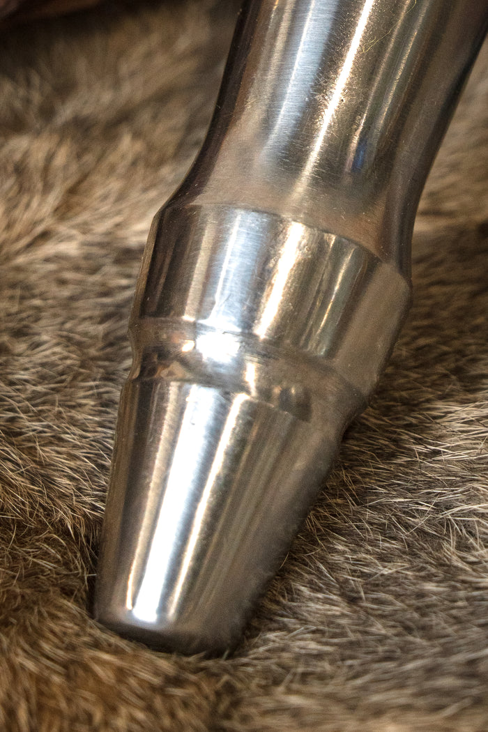 Flat ended butt cap for spear, blunt (battle-ready)