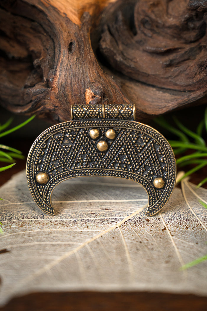 Slavic Lunula amulet size, bronze