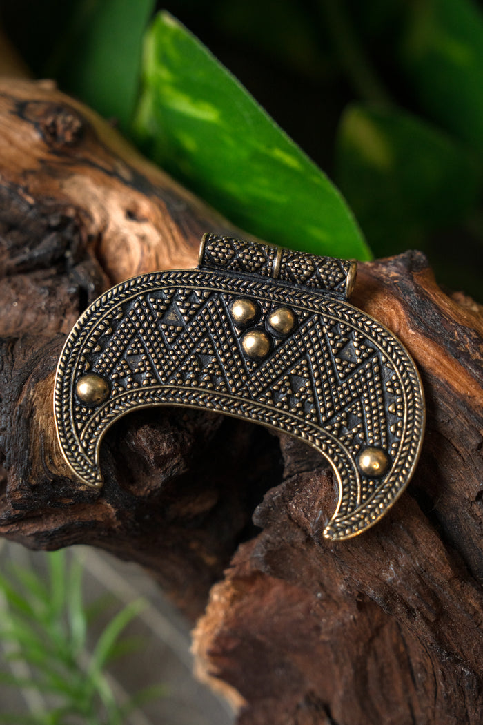 Slavic Lunula amulet size, bronze