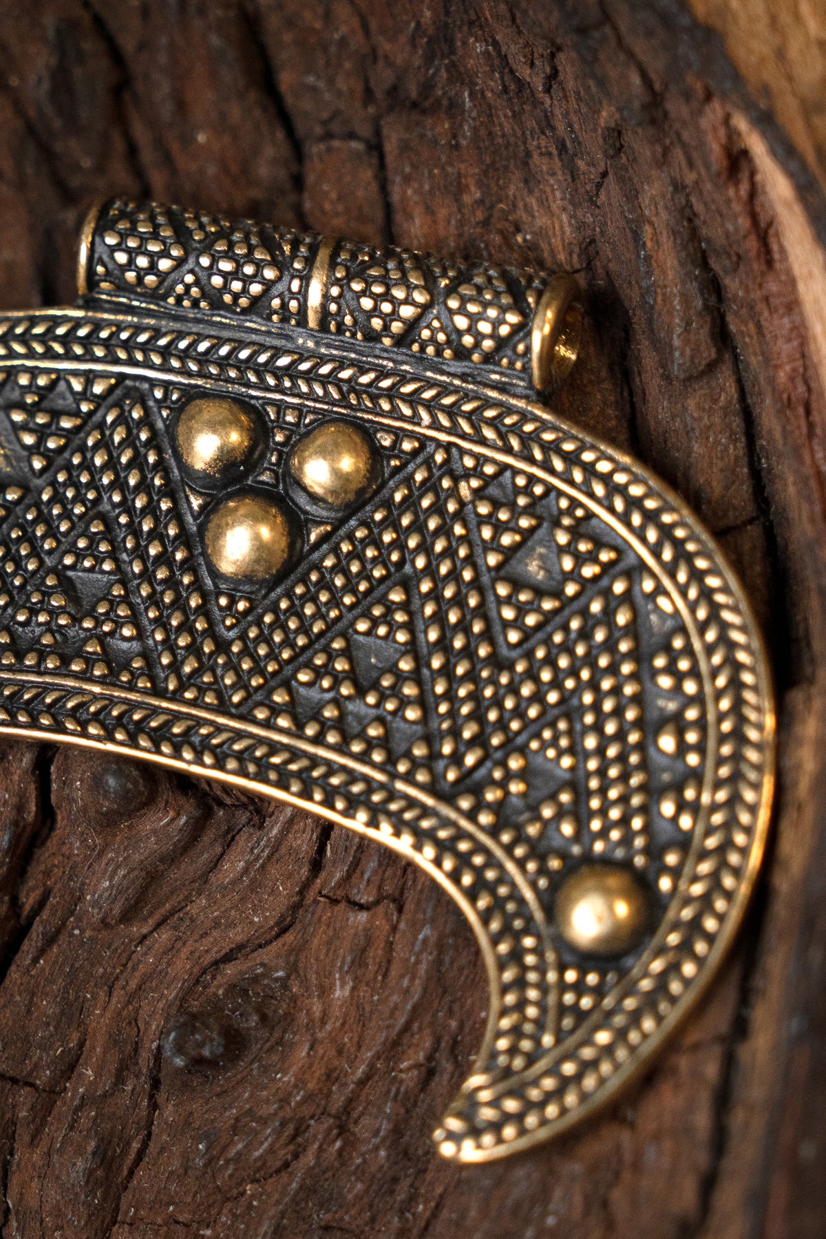 Slavic Lunula amulet size, bronze
