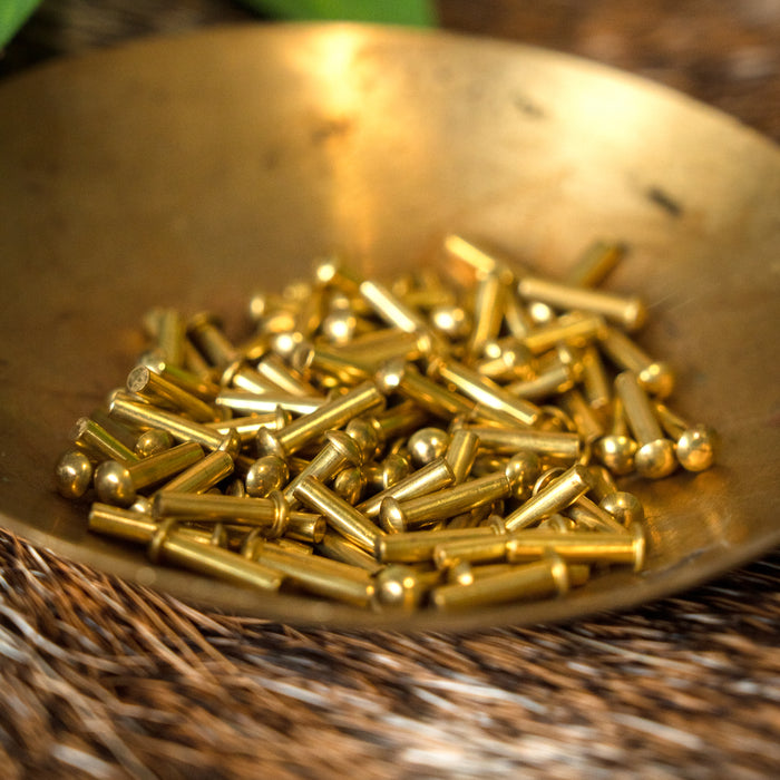 100 brass rivets 8 mm