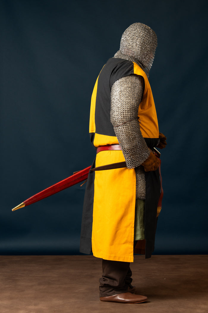 Medieval surcoat Rodrick, orange-black