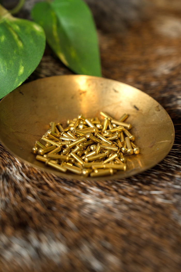 100 brass rivets 8 mm