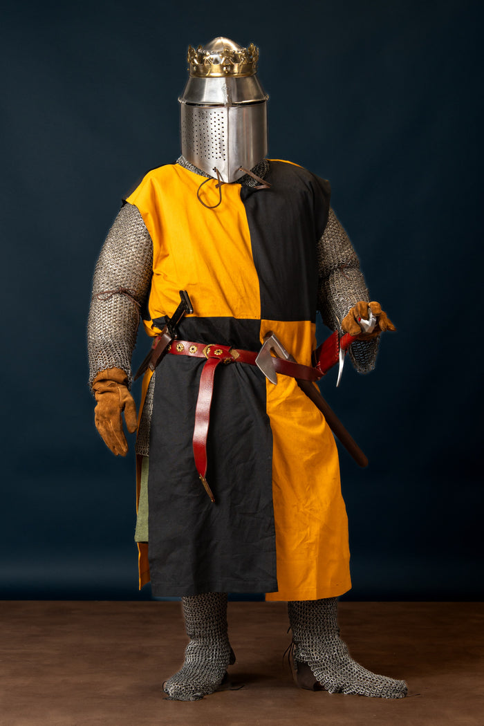 Medieval surcoat Rodrick, orange-black