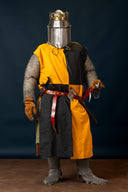 Medieval surcoat Rodrick, orange-black