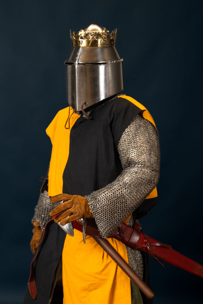 Medieval surcoat Rodrick, orange-black